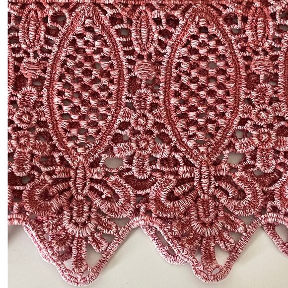 Coldwater Creek Watermelon Pink Swing Tunic Size Medium Washed Hues Lacy border - Picture 8 of 9